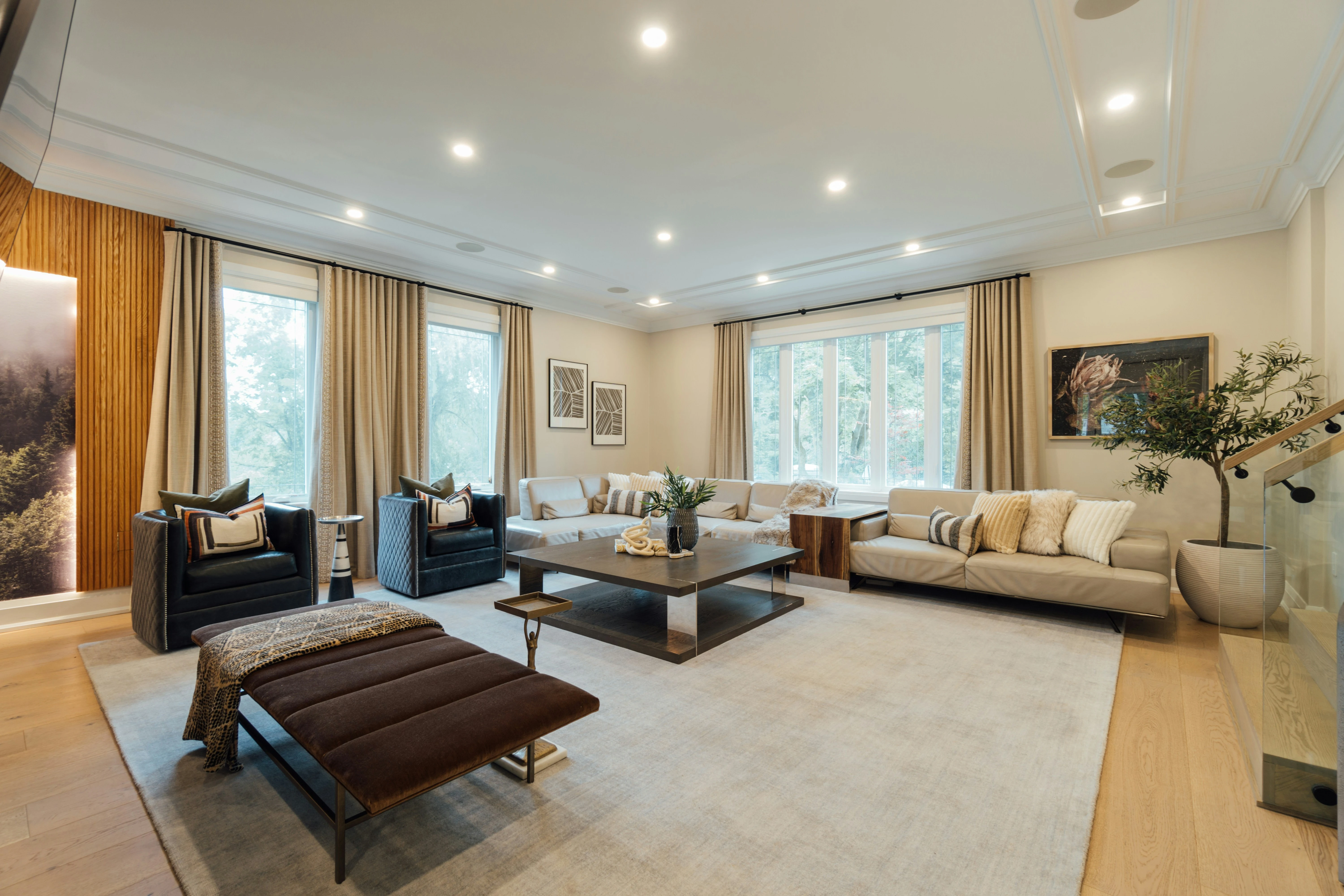 Luxury interior design by Ayata Homes — elegant living room in Bengaluru